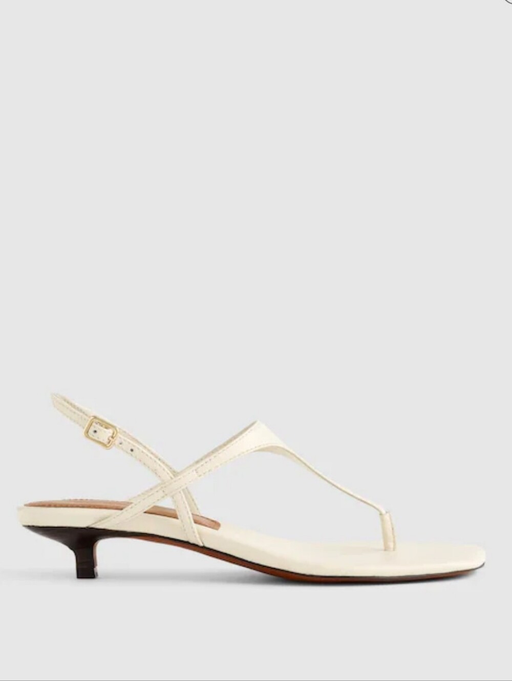 Madewell Chiara/Toniann Thong Kitten heel slingback sandal - Vintage Muslin